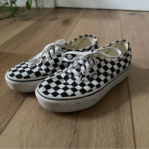 Platform checkered vans women’s size 8.5